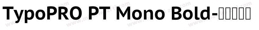 TypoPRO PT Mono Bold字体转换
